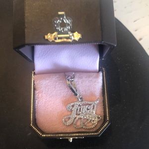 Juicy Couture Rhinestone Silver JUICY charm